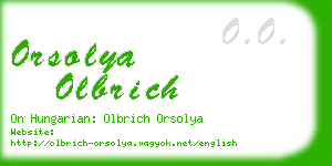 orsolya olbrich business card